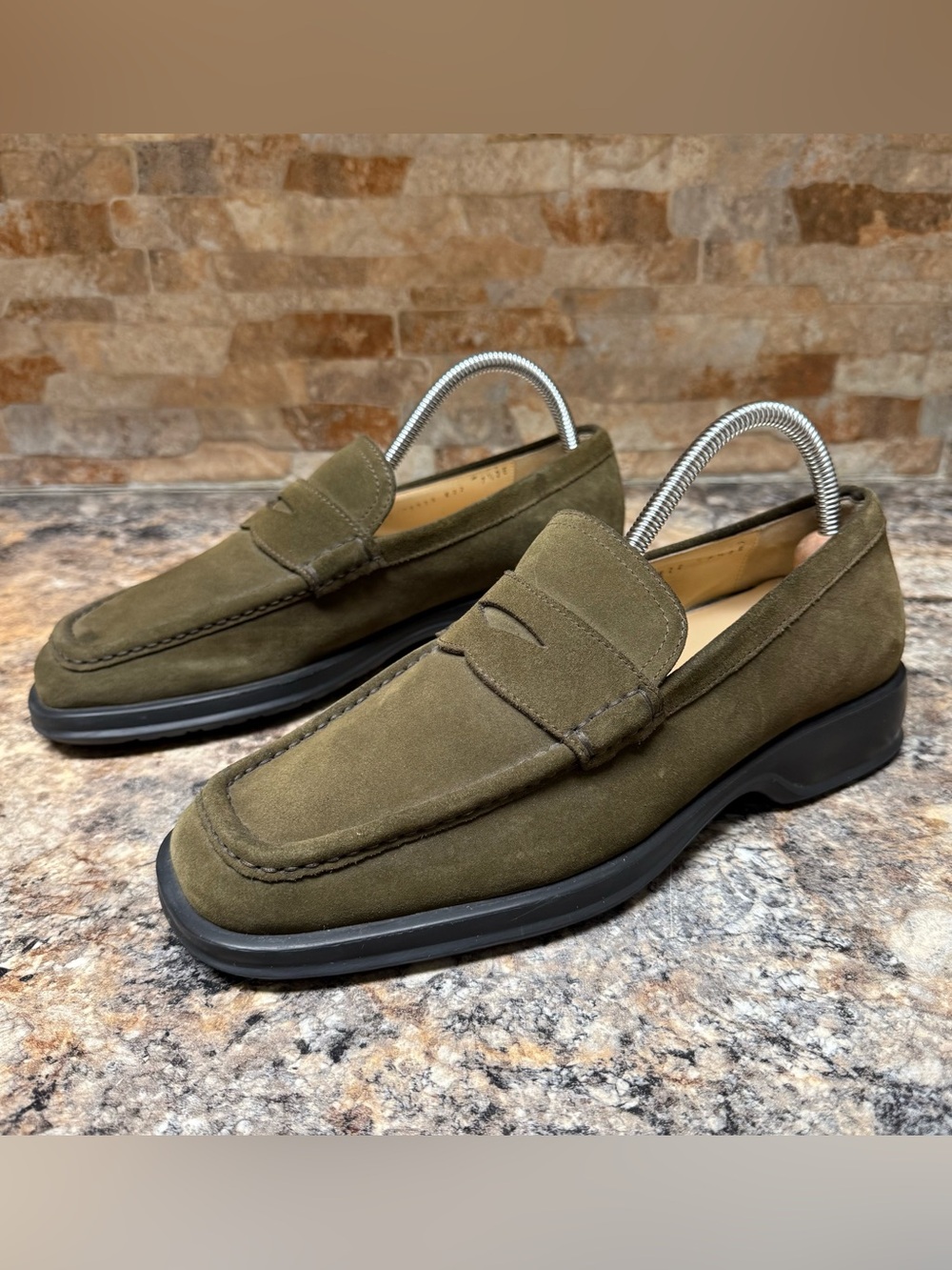 Mens Salvatore Ferragamo Suede Loafers Size 7.5